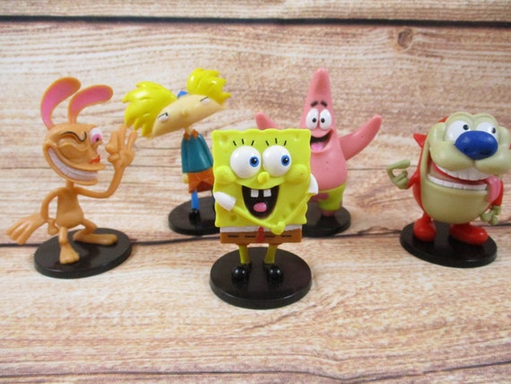Black Friday Sale Spongebob Cake Topper Set Of 5 Pcs Etsy