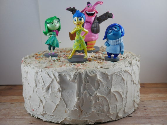 Inside Out Birthday Theme Inside Out Cake Topper Set Of 6 Etsy