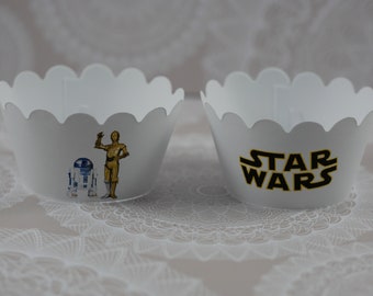 Star Wars party,Star Wars birthday decorations,Star Wars Cupcake Wrapper, Star Wars birthday themed ,Set of 12
