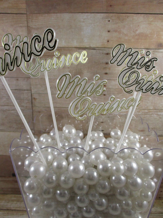 Quinceanera Birthday Centerpiece Set Of 12 Pcs Quinceanera Etsy