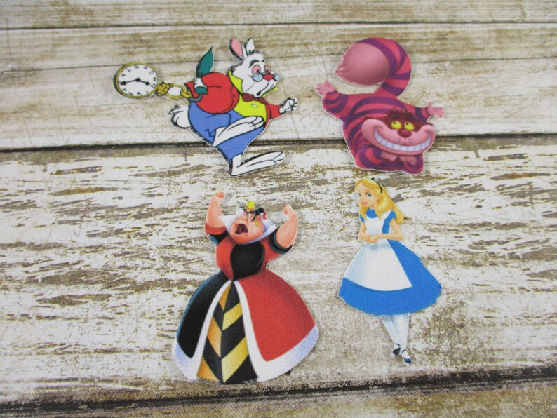 Alice in wonderland Cut Outs Alice die cuts paper Cuts Etsy