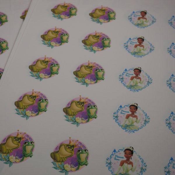 Instant download, Princess Tiana circle images, bottlecap, cupcake topper,The Princess and the Frog, Tiana circles images