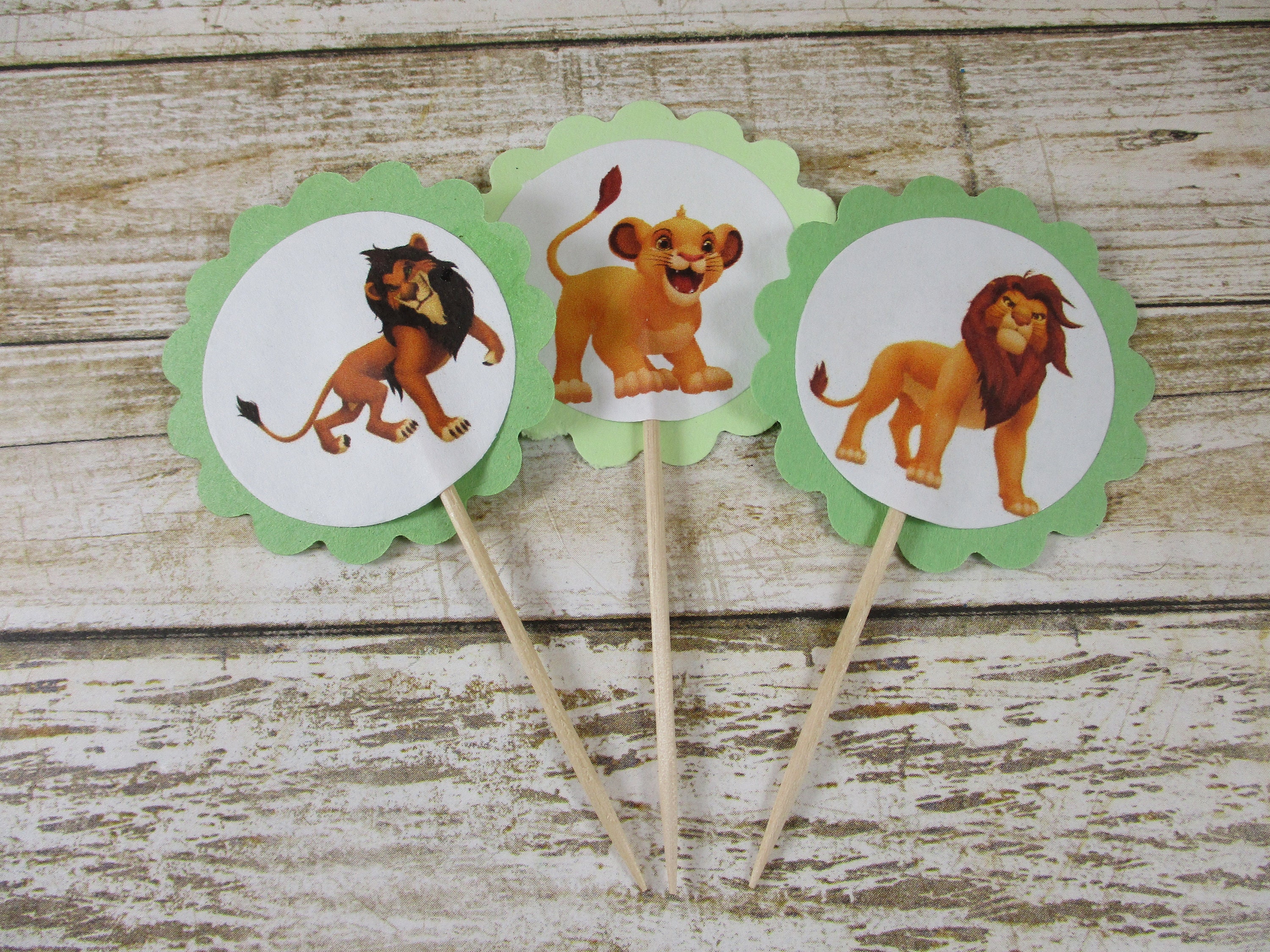 The Lion King Birthday Cupcake Toppers Birthday Cupcake Etsy