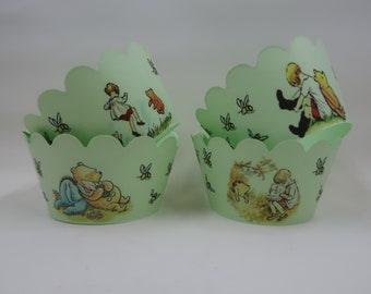 Ready to ship 11 pc pc Classic Winnie The Pooh cupcake wrapper, Winnie the Pooh Cupcake Wrapper, Classic Pooh