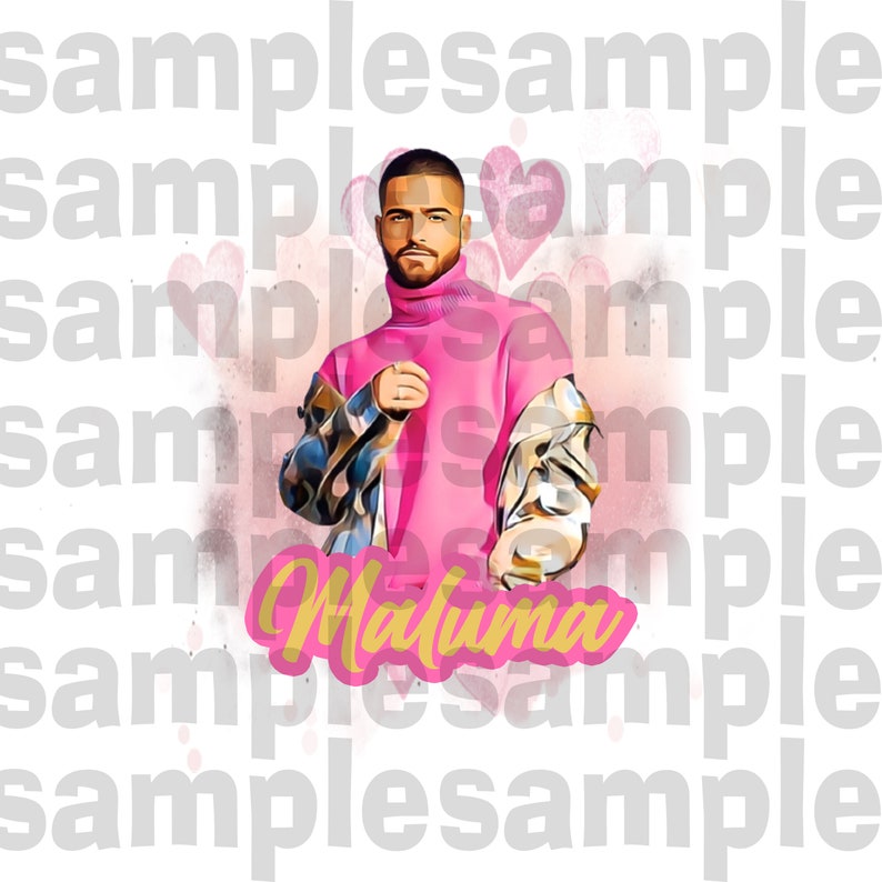 Digital download Maluma sublimation clipart PNG image and waterslides waterslide epoxy tumblers