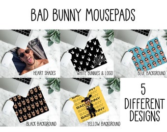 Bad Bunny mousepad mousepads with anti-slip rubber base Graduation gifts