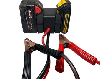 Adapter fits Both! Milwaukee and DeWalt! 2 Battery Milwaukee 18v JumperBox/ Jumpstarter for DeWalt 20V Max Batteries
