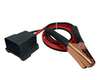 Adapter Connector fits both batteries! Milwaukee M18/DeWalt 20V Max Batteries with 8 gauge copper wires and clips