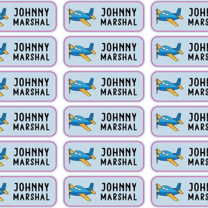 Airplane Name Labels - Etsy