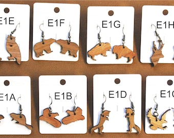 Wood Badge Silhouette Earrings E1