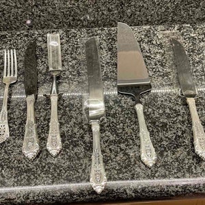 WALLACE Rose Point Silver Sterling 52 pieces table ware