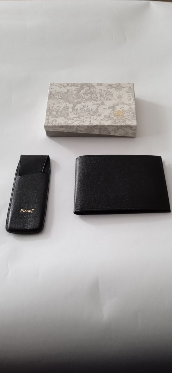 Vintage Piaget black leather wallet