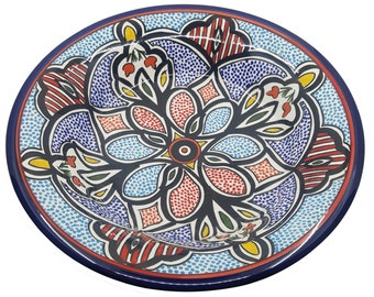 Handmade Ceramic Decorative Plate, Tabletop Decor Centerpiece, Dinning Rich Color Plate, wedding Gift, Housewarming,Birthday gift