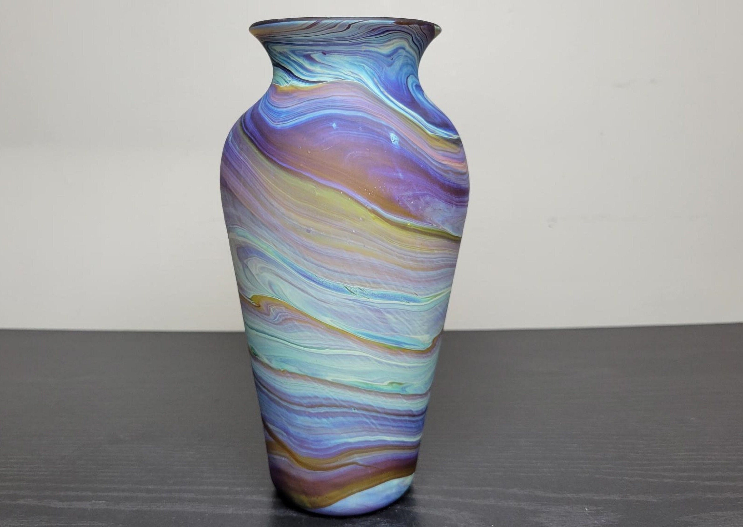 Swirl art glass vase - Etsy 日本