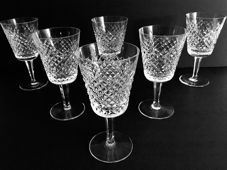 6 Alana by Waterford Crystal Water Goblets Set of 6 1970s Etsy