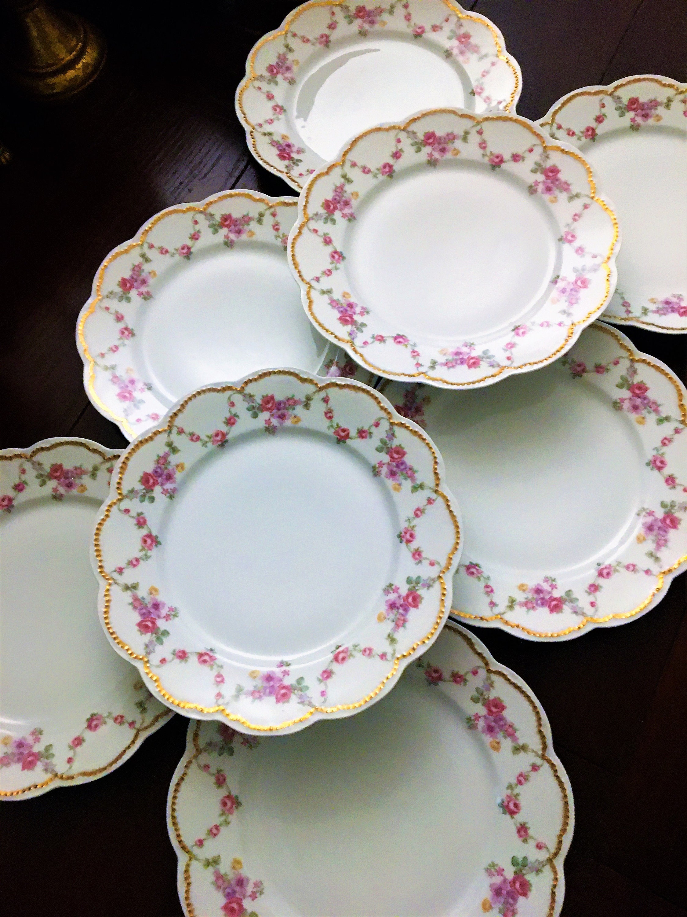 8 Haviland Limoges Dinner Plates Set of 8 Paris France Etsy