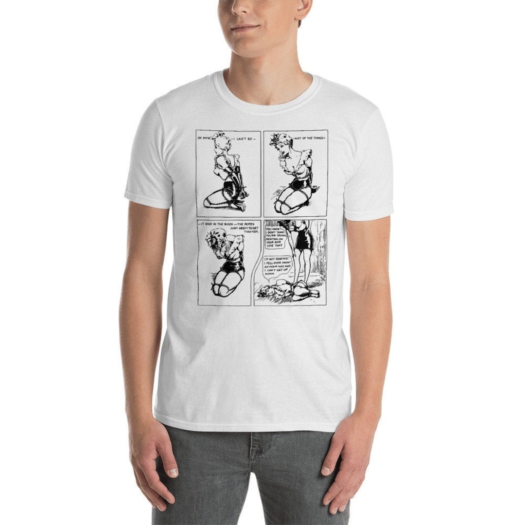 T-shirt Vintage Années 90 Hanes Message BDSM NSFW - Taille L Noir, Occasion Très Bon état
