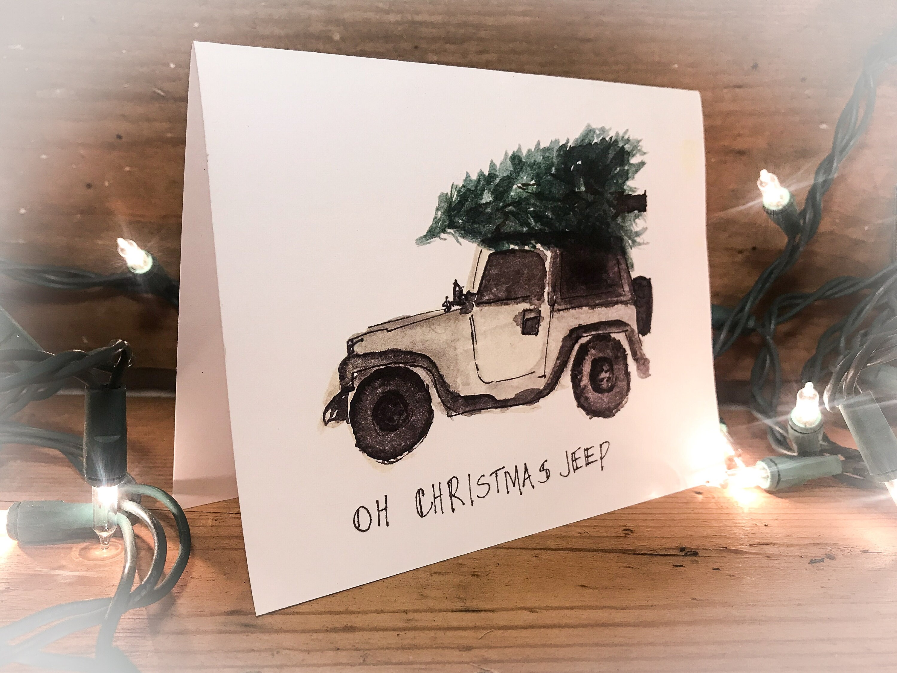 Jeep Christmas Card Etsy
