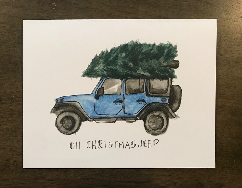 Jeep Christmas Card Etsy