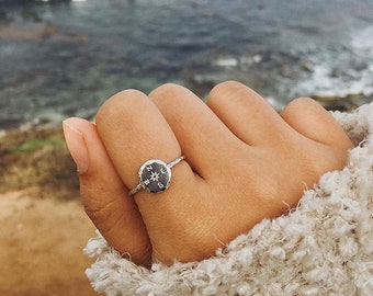 Silver Compass Ring