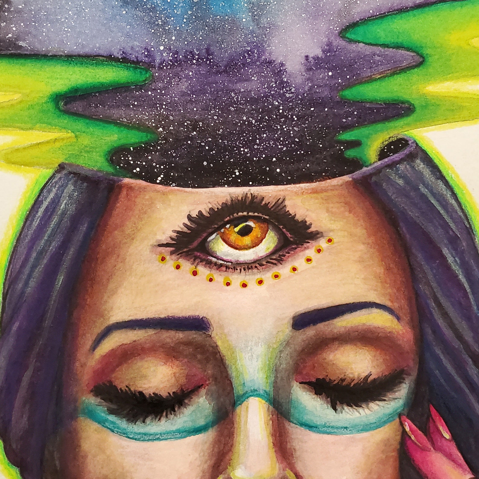 Trippy VIsionary Art 3rd Eye Metaphysical Decor Psychadelic Etsy