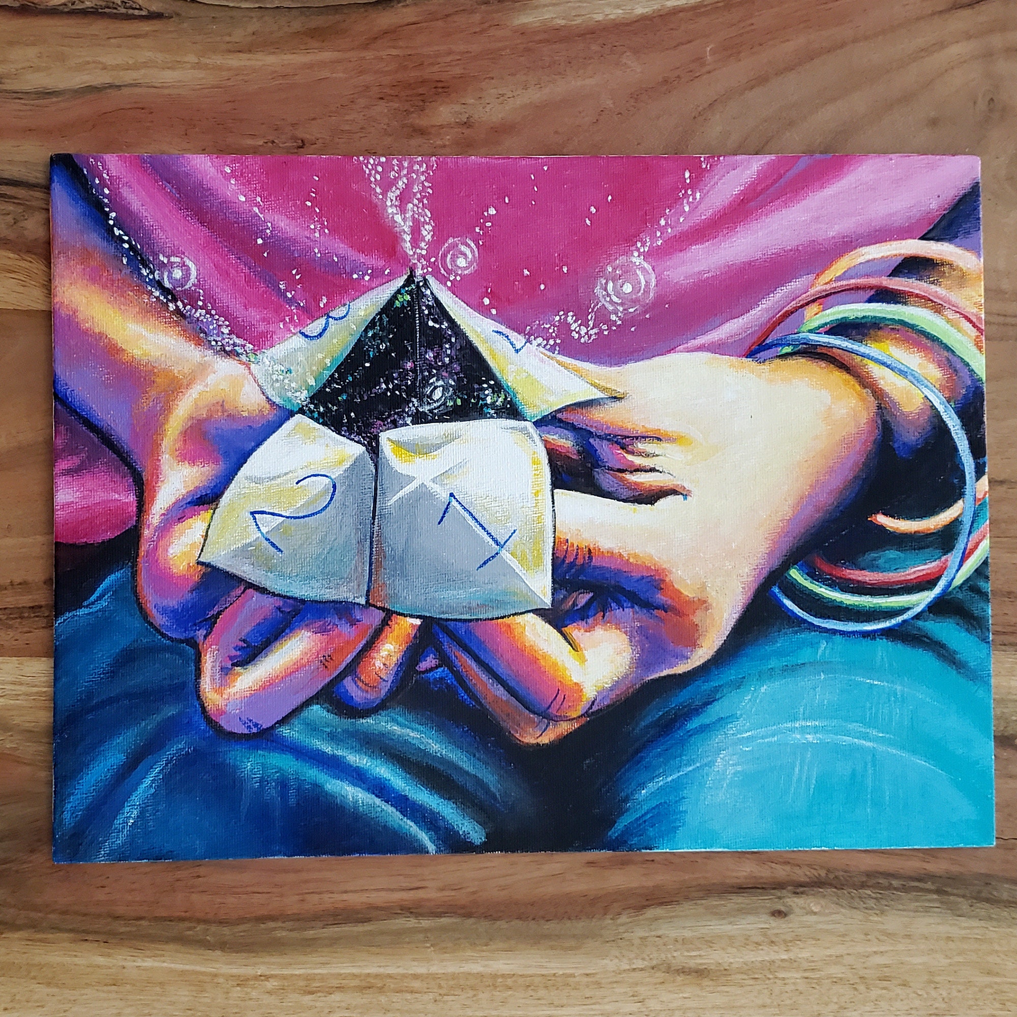 Fortune Teller Wall Decor Colorful Rainbow Art Trippy Etsy
