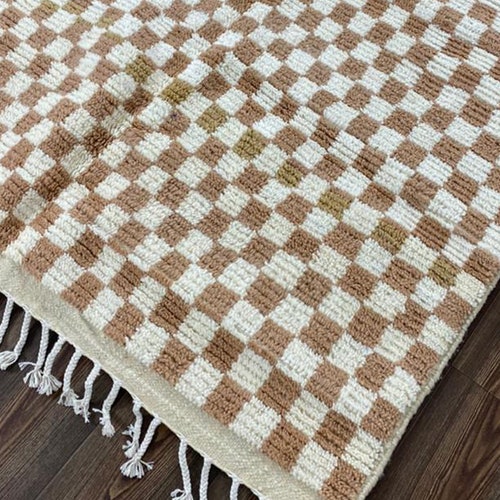 Black and White Checkered Rug Checkered Moroccan Rug. Etsy