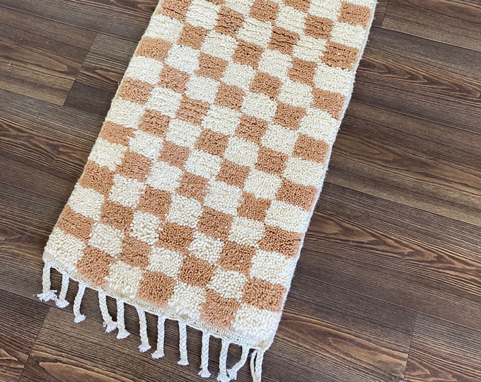 Moroccan Berber Checkered Runner Rug: Timeless Elegance for Your Home decor!