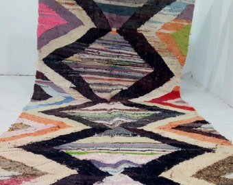 Azilal Rug Berber Rug Boucherouite Moroccan Tapis Tapis Etsy