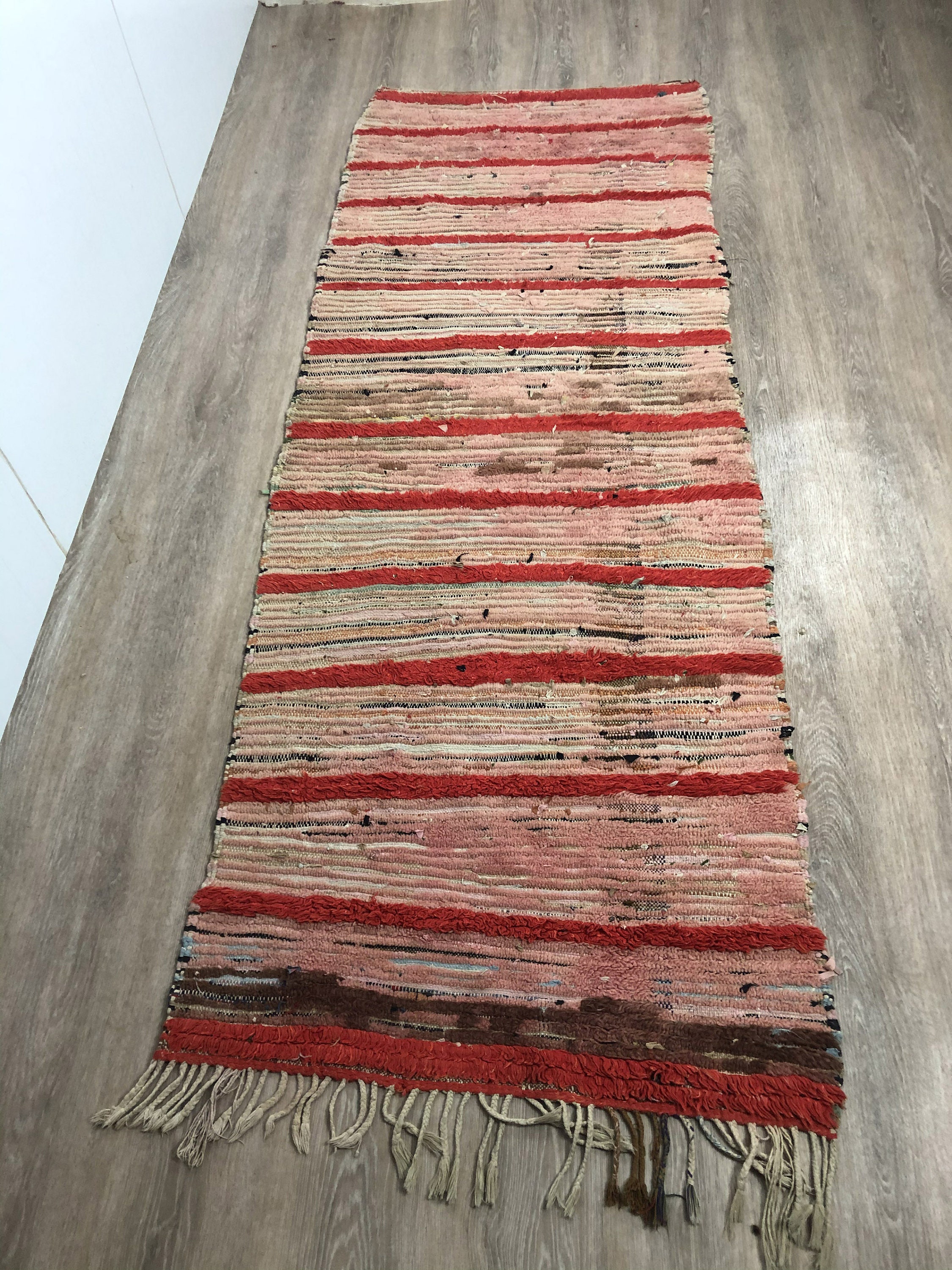 Moroccan runner rug, Berber rug 3x8, boho rug runner, vintage moroccan