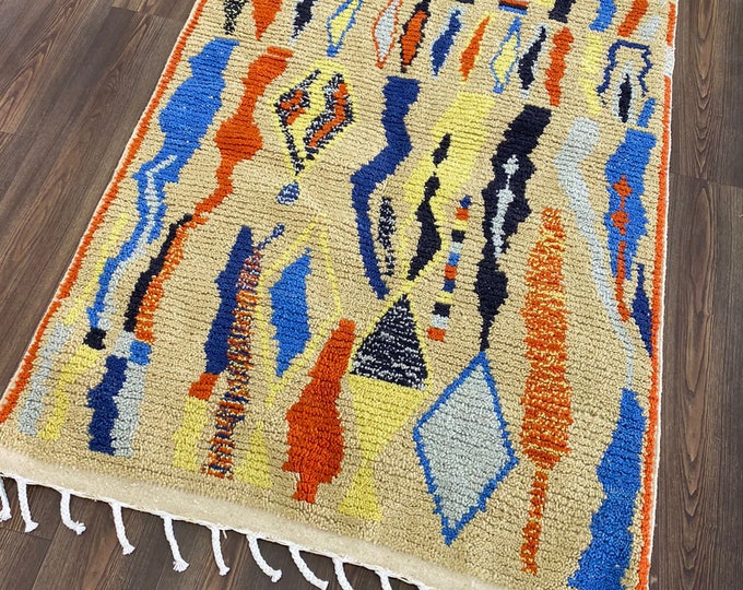 abstract Moroccan area rug 4x6!