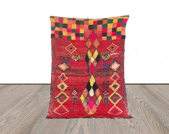 4x6 ft Moroccan Berber colorful rug.