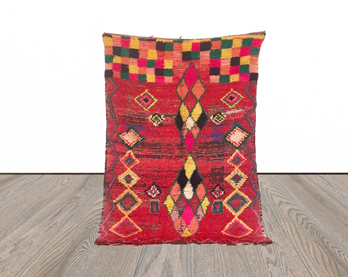 4x6 ft Moroccan Berber colorful rug!