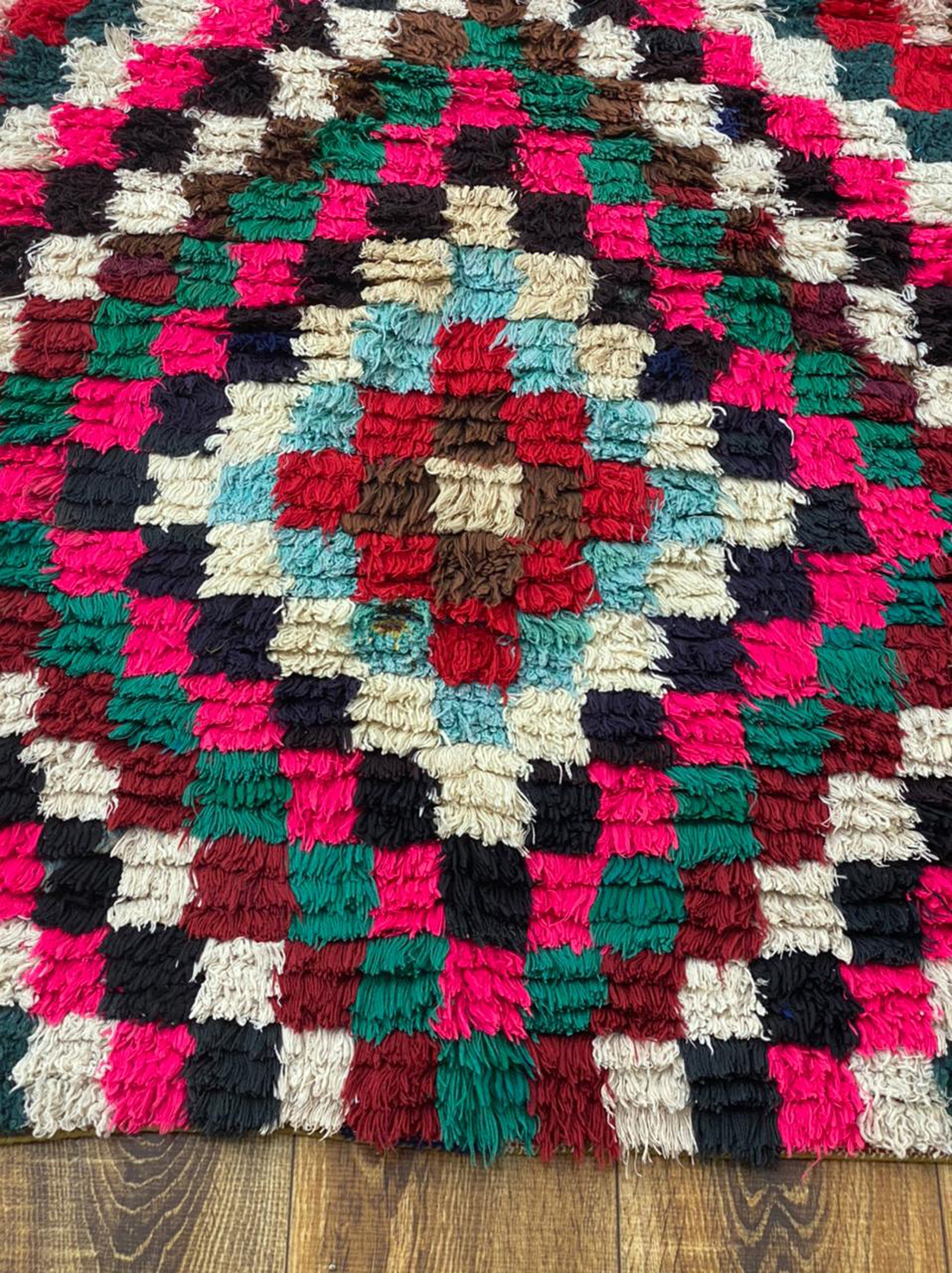 vintage Moroccan berber area rug 4x8 ft!