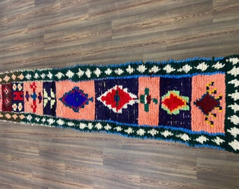 Vintage Berber narrow Extra long runner rugs,  3x11 Moroccan vintage Rugs.