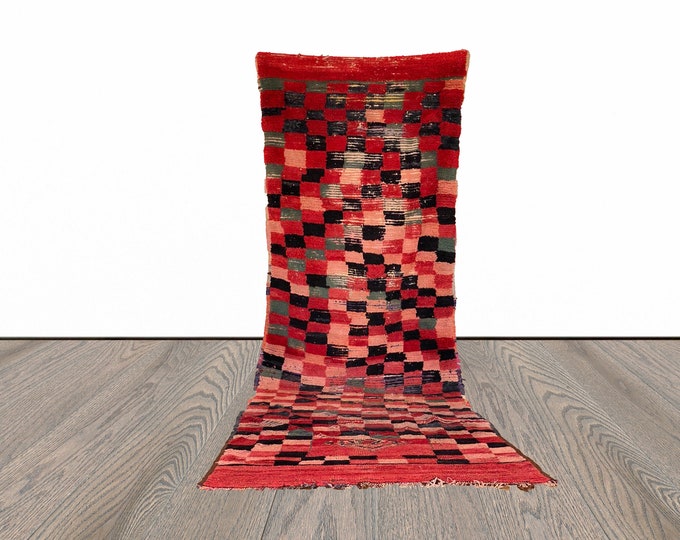4x11 ft Moroccan Berber colorful runner rug!