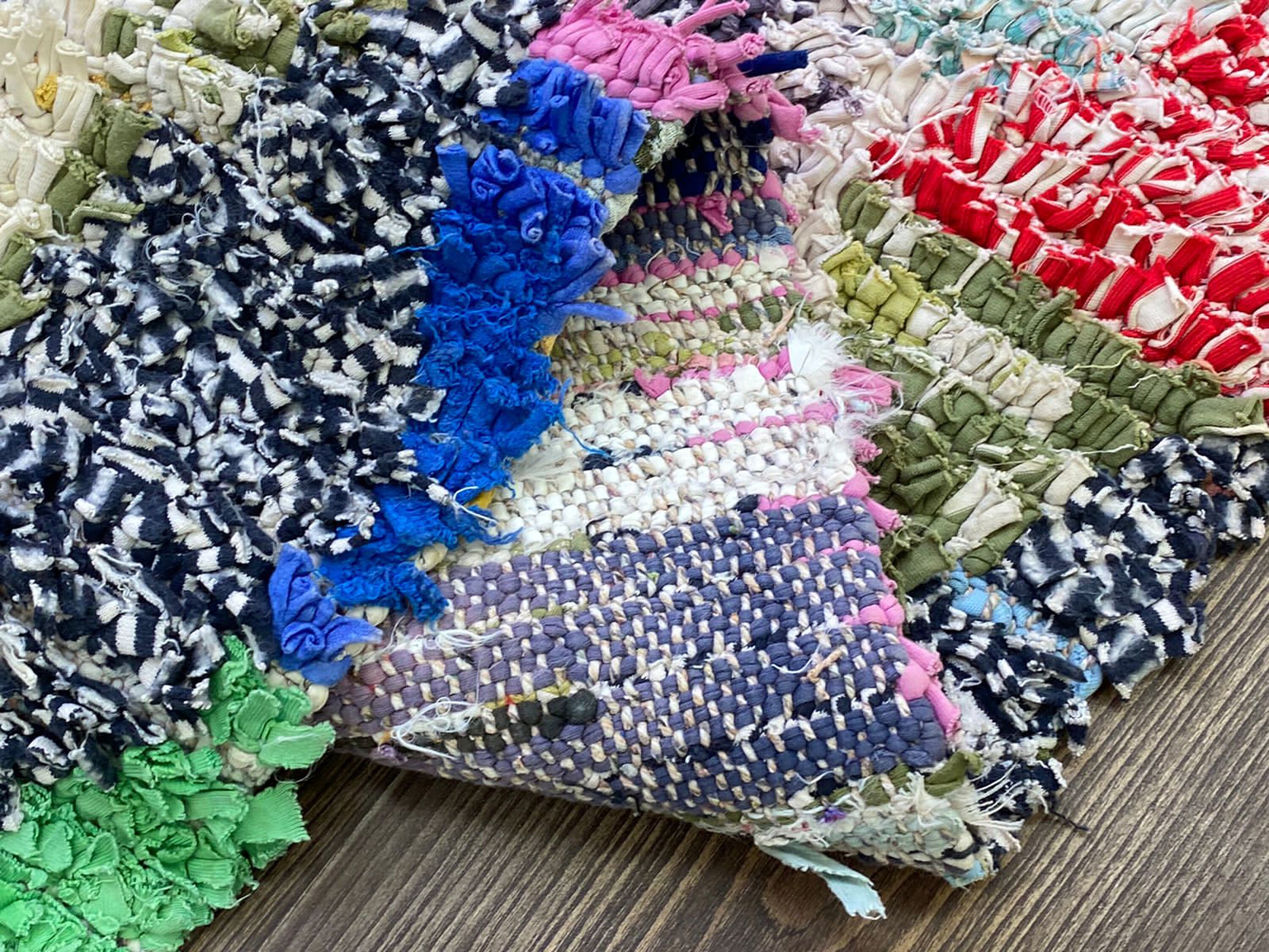 2x10 手織りの細長いブーシェロイト ランナー ラグ、モロッコ ベルベル