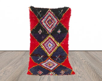 Moroccan vintage berber rugs,  Azilal handmade area rug 3x6 ft!