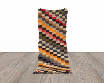 Colorful Moroccan runner rug 3x7 ft!