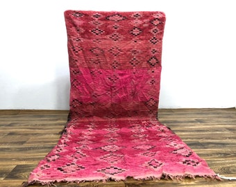 Vintage Moroccan Berber Purple runner rug 3x8 ft!