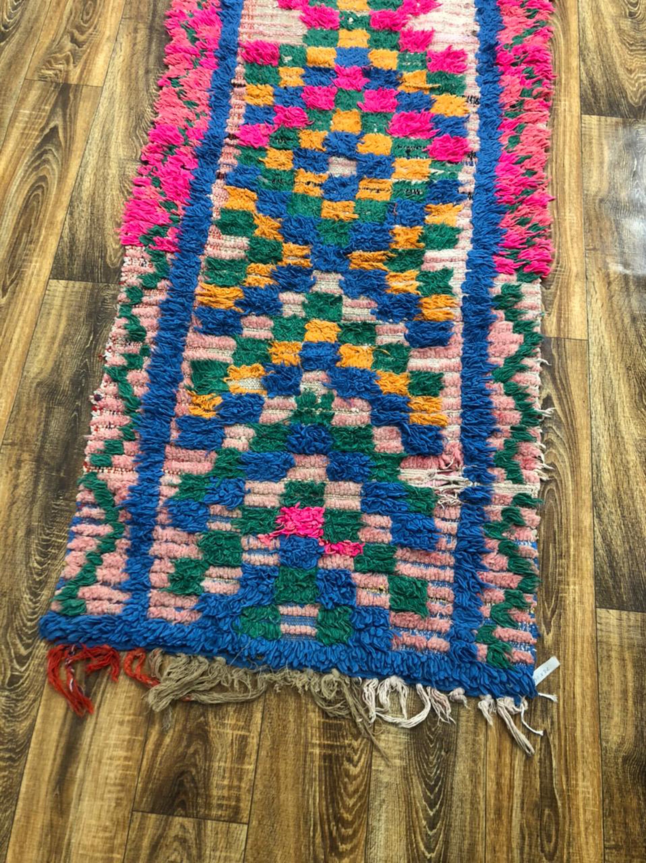 3x8 ft Moroccan vintage woven runner rug!