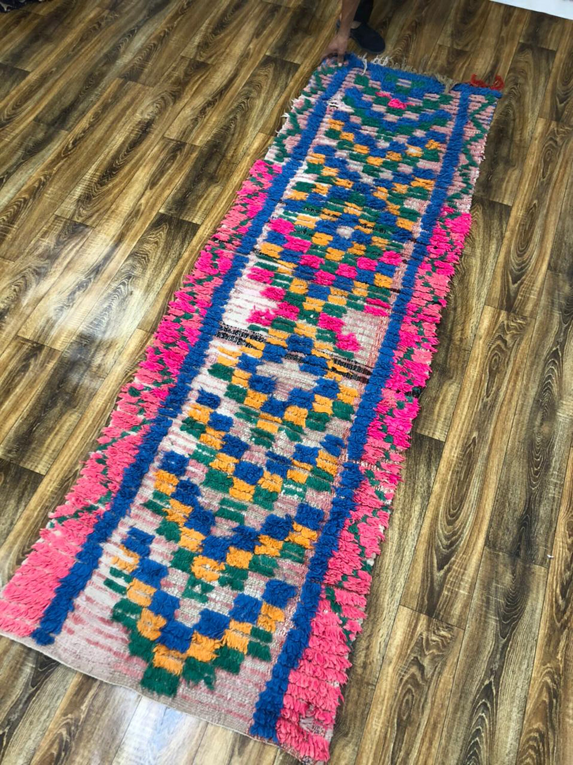3x8 ft Moroccan vintage woven runner rug!