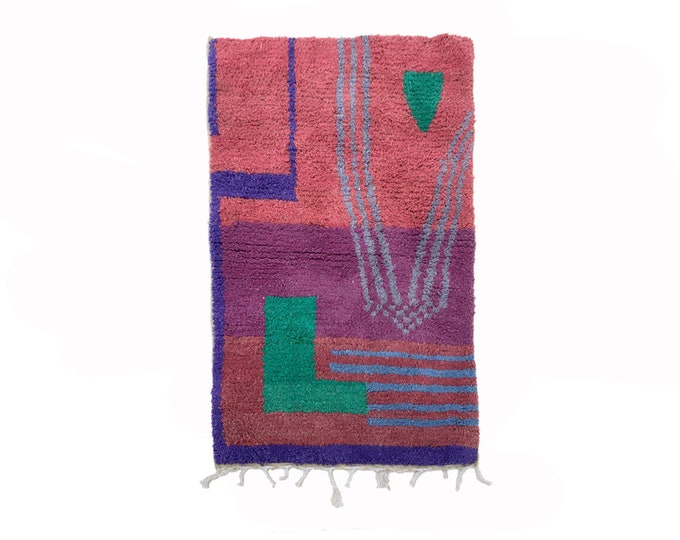 Moroccan Berber rug: custom handmade wool rug, Berber hand knotted area rug!