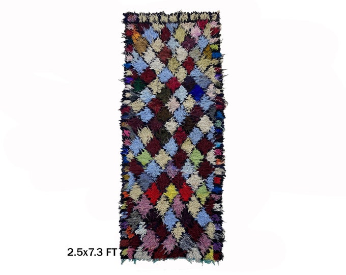 3x7 Moroccan Vintage Colorful Runner Rug: Boho Home Decor!