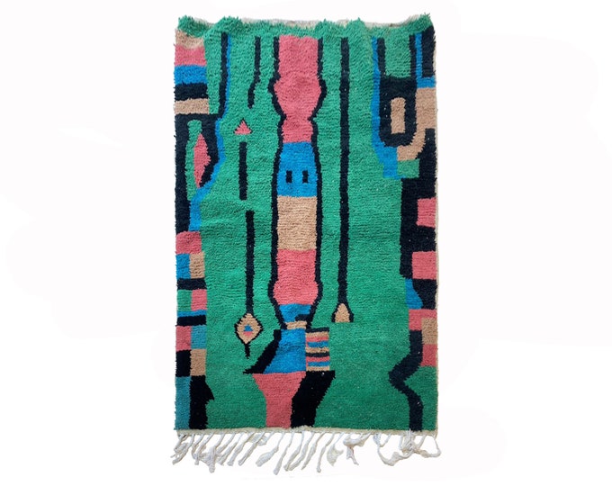 Handmade Custom Area Rug, Vibrant Moroccan Berber Wool Rug!