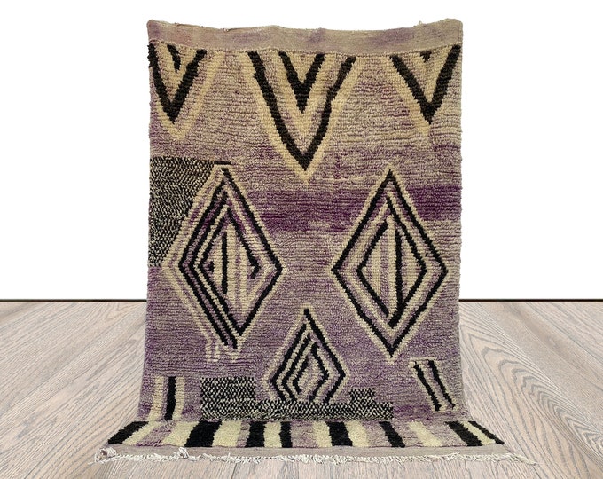 5x8 ft, bohemian vintage rugs, Moroccan Berber shag rug.
