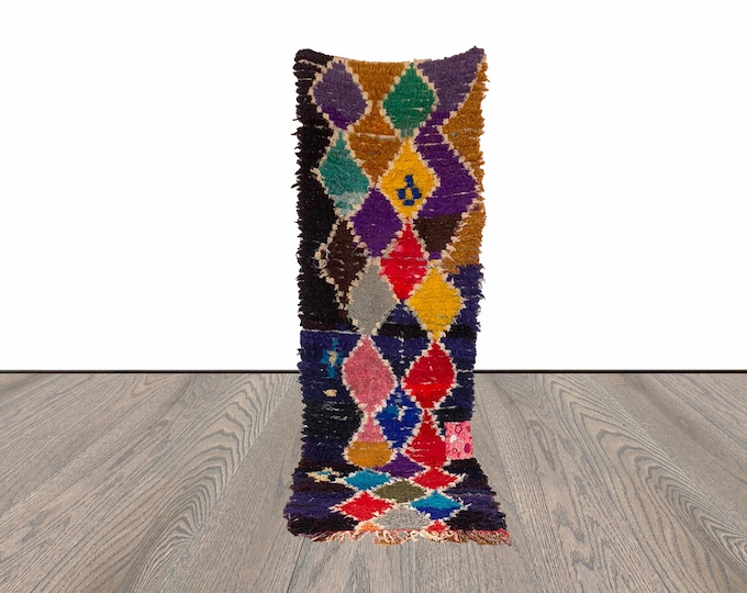 3x9 ft Moroccan colorful Berber runner rug!