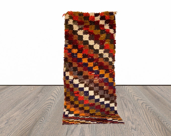 3x7 ft Moroccan Berber colorful rug!