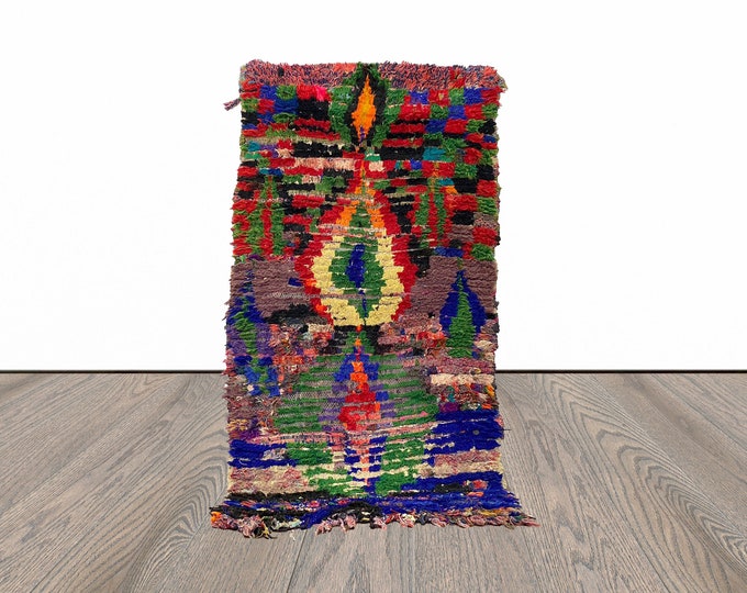 3x5 Feet Colorful Moroccan Vintage Rug Runner!