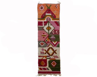 Custom Handmade Colorful Moroccan Rug Runner, Bohemian Wool Hallway Runner!